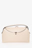 Toteme Cream Grain Leather T-Lock Top Handle Bag