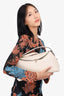 Toteme Cream Grain Leather T-Lock Top Handle Bag