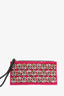 Marni Pink Velvet Crystal Embellished Wristlet