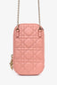 Christian Dior Pink Cannage 'Call'in'Dior Phone Chain Pouch