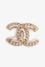 Pre-Loved Chanel™ 2021 Gold Toned Chain/Crystal CC Brooch