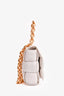 Bottega Veneta White Leather Chain Padded Cassette Bag