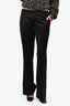 Gucci Black Wool/Silk Wide Leg Trousers Size 44