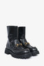 Gucci Black Leather Horsebit Chunky Boots Size 39