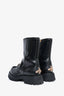 Gucci Black Leather Horsebit Chunky Boots Size 39