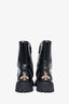 Gucci Black Leather Horsebit Chunky Boots Size 39