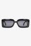 Gucci Black Acrylic Rectangle Sunglasses