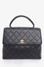 Pre-Loved Chanel™ 2005-06 Black Caviar Leather Kelly Top Handle Bag