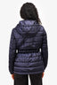 Prada Navy Blue Quilted Down Jacket with Cinched Waist Size 38