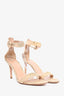 Gianvito Rossi Gold Lace Ankle Strap Heels Size 39