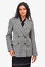 Weekend Max Mara Grey Check Double Breasted Blazer Size 6