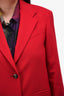 Weekend Max Mara Red Single Breasted Blazer Size 4