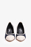 Pre-Loved Chanel™ White Leather/Denim CC Heels Size 38