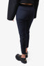 Sandro Navy Straight Leg Trousers Size 36