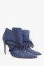 Alexandre Birman Blue Denim Ankle Boots Size 36.5