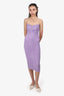 Enza Costa Purple Ribbed Tank Dress Size XS