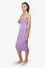 Enza Costa Purple Ribbed Tank Dress Size XS