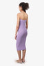 Enza Costa Purple Ribbed Tank Dress Size XS