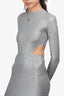 H:ours Silver Bodysuit Skirt Set Size Size XX-Small