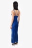 Rat & Boa Blue Silk Velvet Maxi Dress Size XS