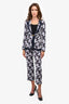 Smythe Navy Floral Blazer & Pant Set Size 2