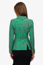 Smythe Green Single Breasted Gold Button Blazer Size 2