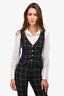 Smythe Navy/Yellow Plaid Vest Size 2