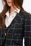 Smythe Navy/Yellow Plaid Blazer Size 2