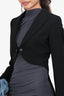 Alaia Black Wool Cropped Tailcoat Tuxedo Blazer Size 38