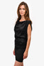 Lanvin Black Cowl Neck Sleeveless Detail Dress Size 34