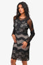 Diane von Furstenberg Black Lace Dress Size 6