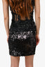 Vince Black Sequin Mini Skirt Size 6