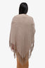 Weekend Max Mara Grey Wool Knit Shawl O/S