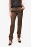 Marni Brown Lightweight Straight Leg Pants Size 40