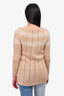 Balmain Peach/Cream Striped Cashmere Sweater Est Size XS