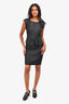 Maje Dark Grey Woven Zip-Up Dress Size 36