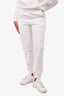 Alexander Wang White Denim Logo Embroidered Cargo Pants Size XS