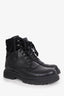 Moncler Black Leather Shearling Detail Combat Boots Size 40