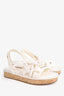 Pre-Loved Chanel™ White Rope Detail Strappy Sandals Size 40