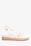 Pre-Loved Chanel™ White Rope Detail Strappy Sandals Size 40