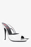 Gucci White Patent Leather Peep Toe Heels Size 40.5