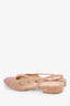 Pre-Loved Chanel™ Camel/Pink Wool Cap Toe Sling Back Flats Size 40.5 (As Is)