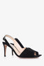 Prada Black Suede Slingback Heels Size 40