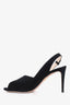 Prada Black Suede Slingback Heels Size 40