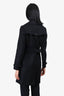 Burberry Brit Black Wool Gibbsmoore Belted Coat Size 4