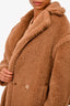 Max Mara Brown Camel Wool Teddy Coat Size S