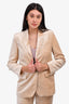 Forte Forte Beige Velvet Blazer + Trouser Set Size 4