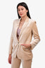 Forte Forte Beige Velvet Blazer + Trouser Set Size 4