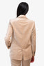 Forte Forte Beige Velvet Blazer + Trouser Set Size 4