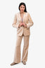 Forte Forte Beige Velvet Blazer + Trouser Set Size 4